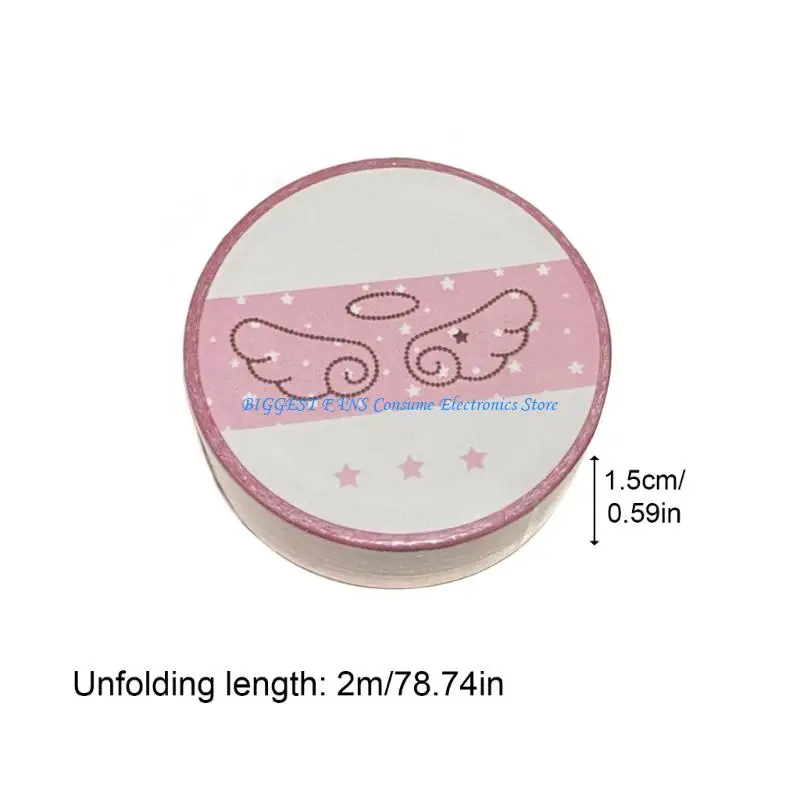 نغمات دافئة من الكاكاو والفراولة اللامعة وشريط واشي لاصق ورقي مرن لتزيين المجلات الفنية