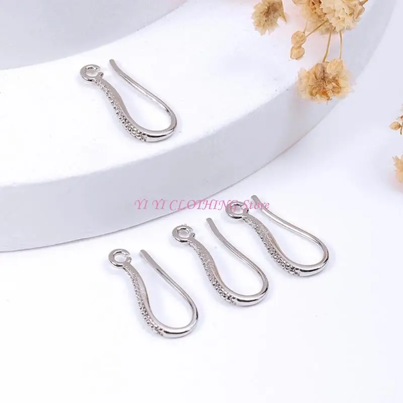 N5KF 20 Pcs Copper Earwire Hook DIY Jewelry Making Accessories Half Finished Ear Hook