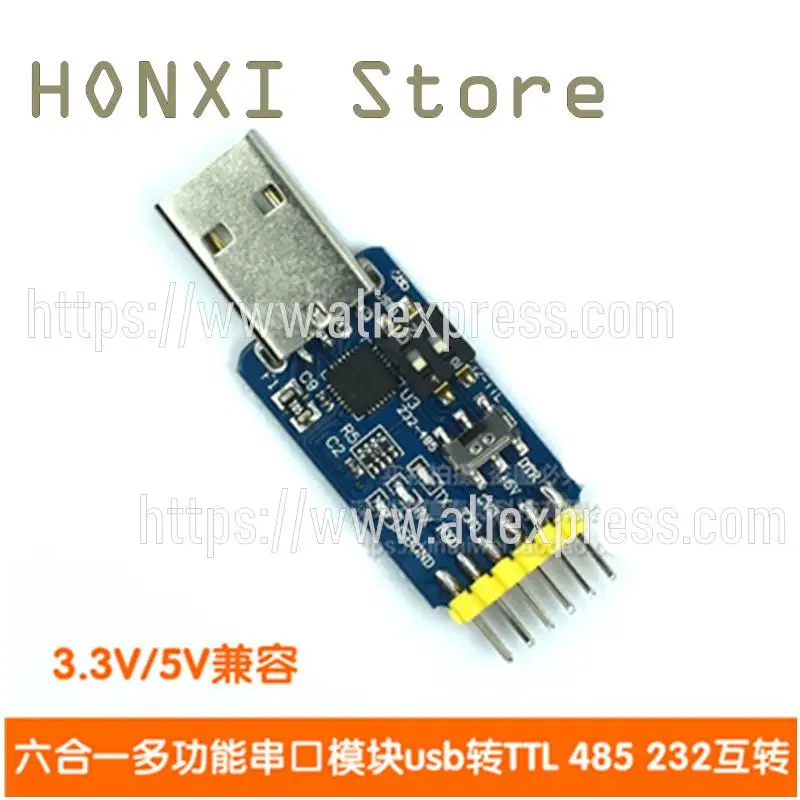 Liuhe – module de port de série multifonctionnel, CP2102 usb TTL 485 232, transferts entre 3.3 V / 5 V, compatible 1 pièce