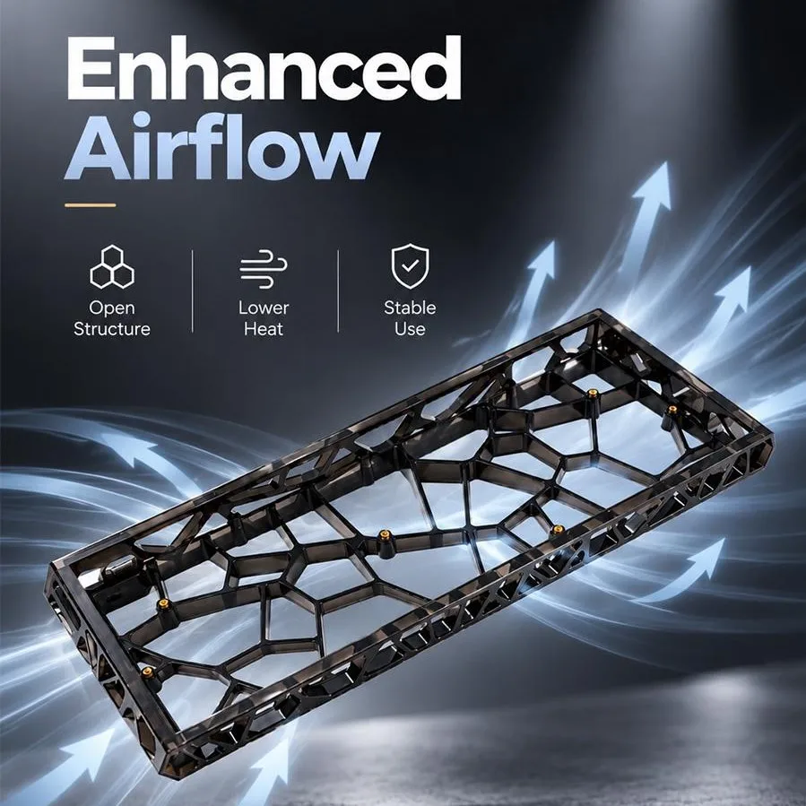Hard PC Transparent Hollowed-Out Keyboard Shell For Gaming Mechanical Keyboards Anti-drop Shock Absorption Protectors Case