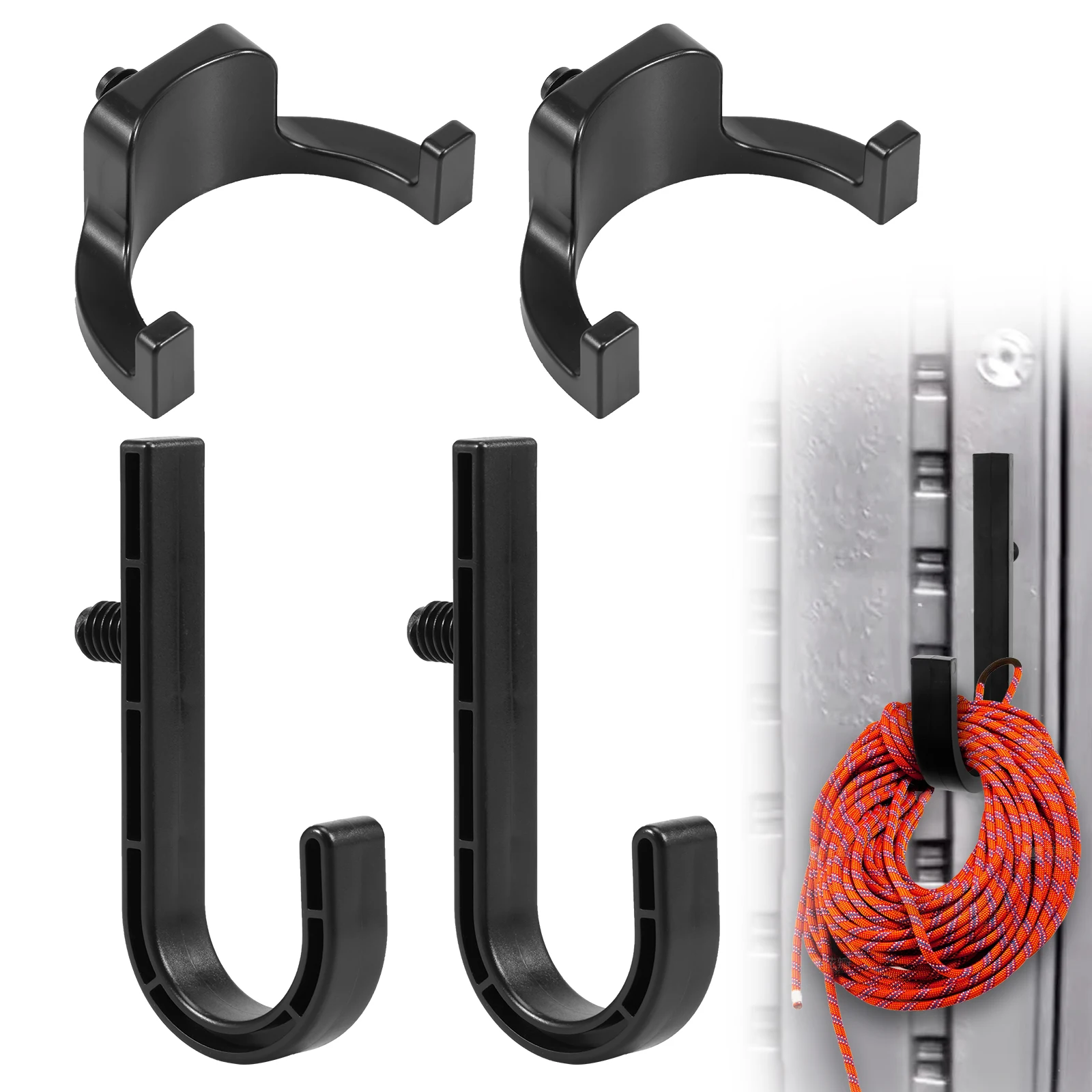 

4Pcs Storage Shed Hooks Practical Storage Shed Hanging Hooks Easy to Install V and J Hooks Shed Accessories for Storage