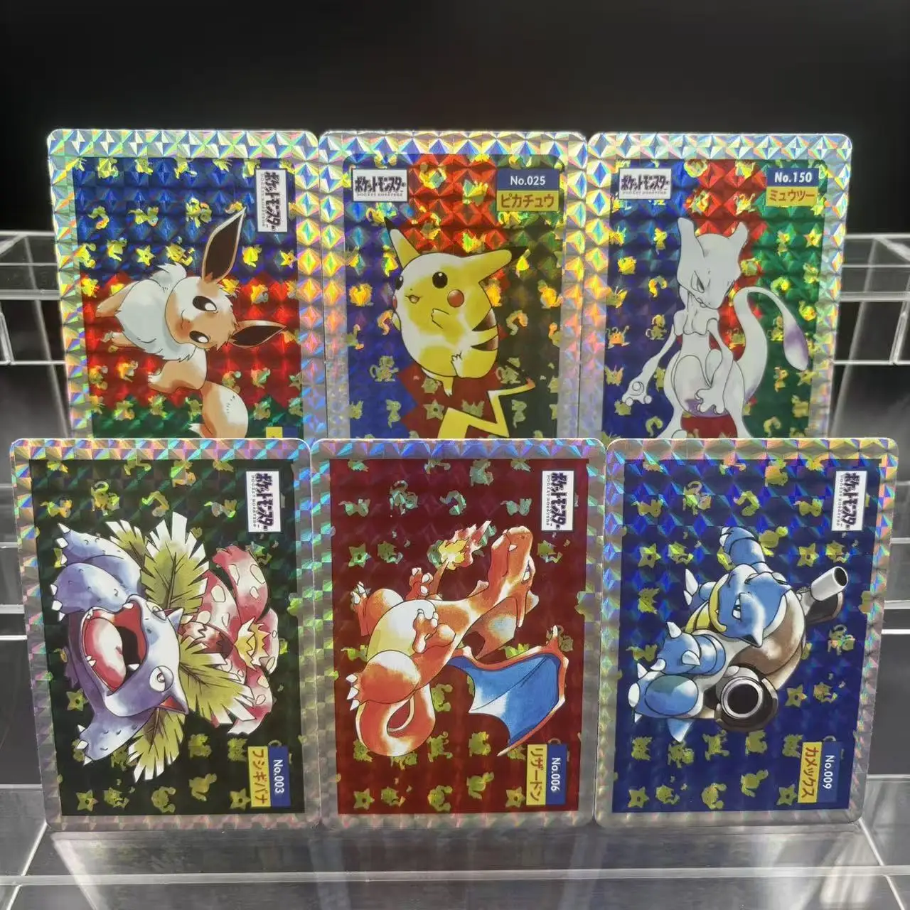 6 قطعة لتقوم بها بنفسك PTCG جمع بطاقات 1995 Topsun Charizard Venusaur Blastoise ذاتية الصنع بطاقة واحدة لعبة كلاسيكية أنيمي بطاقة هدية لعبة