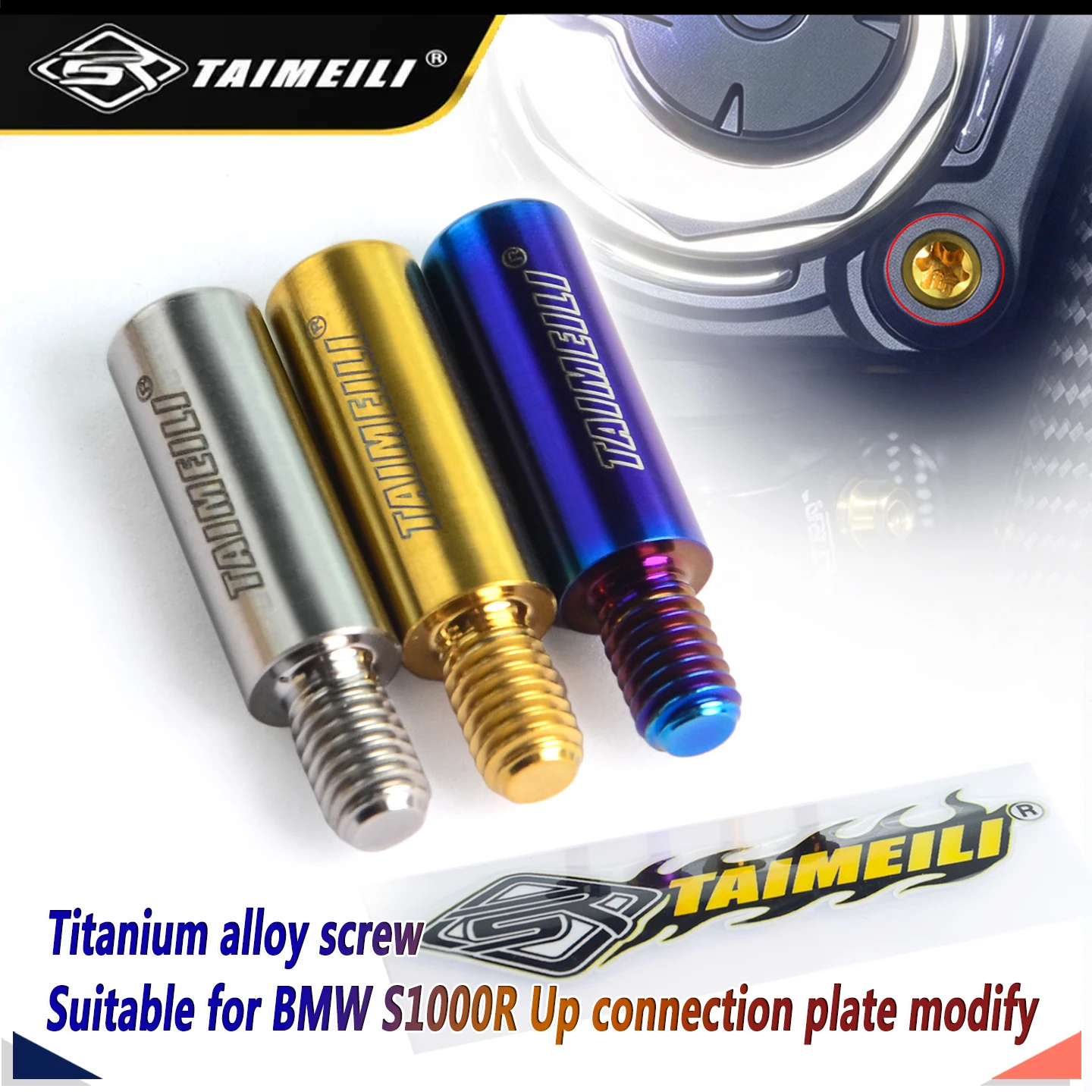 TAIMEILI GR5 TC4 Titanium Alloy Screw Suitable for BMW S1000R Up Connection Plate Lightweight Modification Upgrade