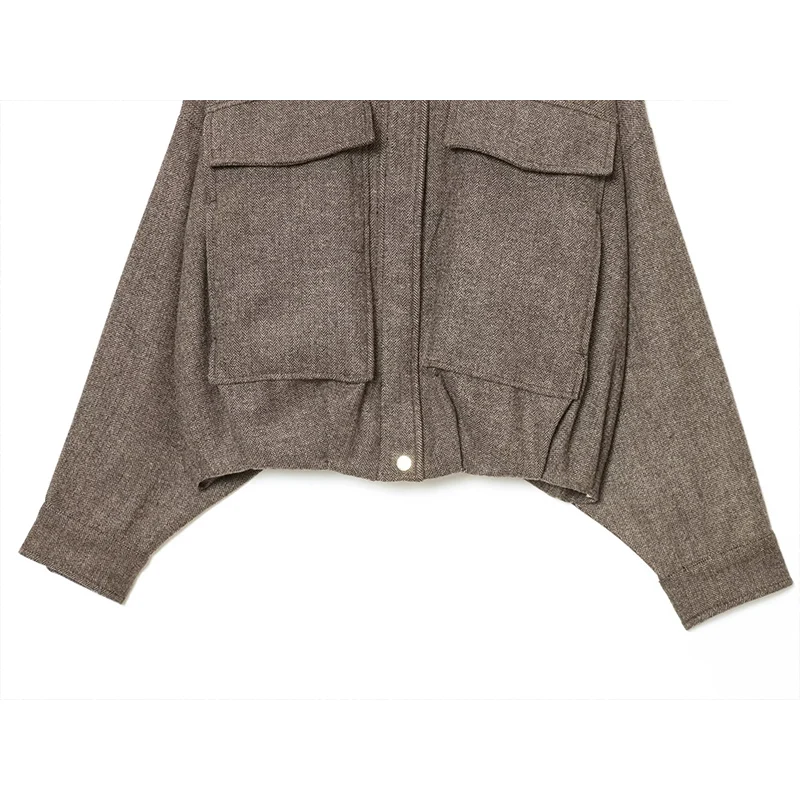 Hiver nouvelles vestes pour femmes 2025 nouvelle mode élégante chauve-souris à manches longues chaud femmes vestes d'hiver rue vacances jeunes manteaux