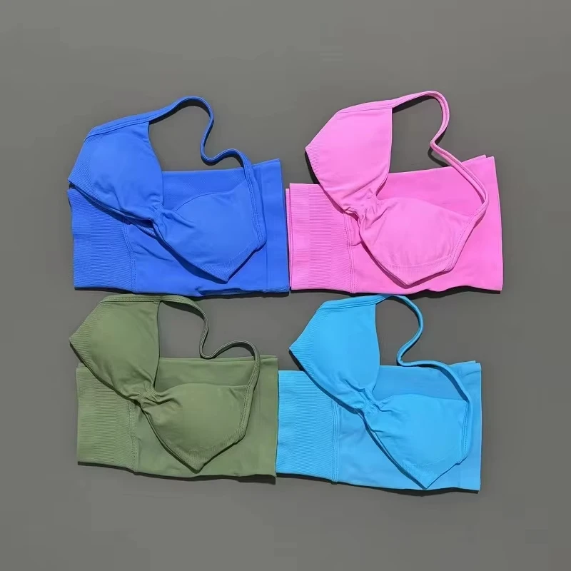 

Ruched Seamless Yoga Set Women Sportswear Impact Gym Shorts Strappy Sports Bra 2 Piece Set Halter Workout Clothes Fitness Suit