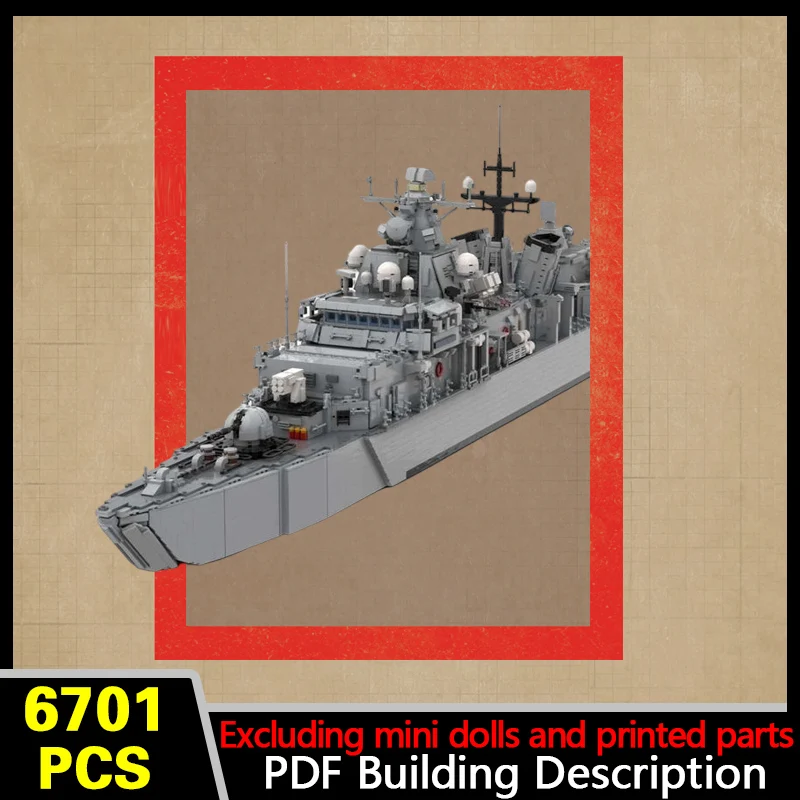 F218 Air-Defense Frigate Model MOC Building Bricks War Equipment Modular Technology Gifts Holiday Assemble Children Toys Suit