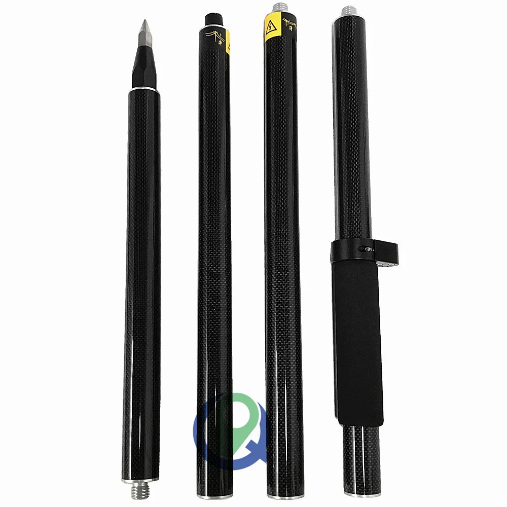 1.8M Length GPS Prism Pole Carbon Fibre Survey Poles GNSS RTK SURVEYING TYPE 4 pcs Poles 5/8 Thread