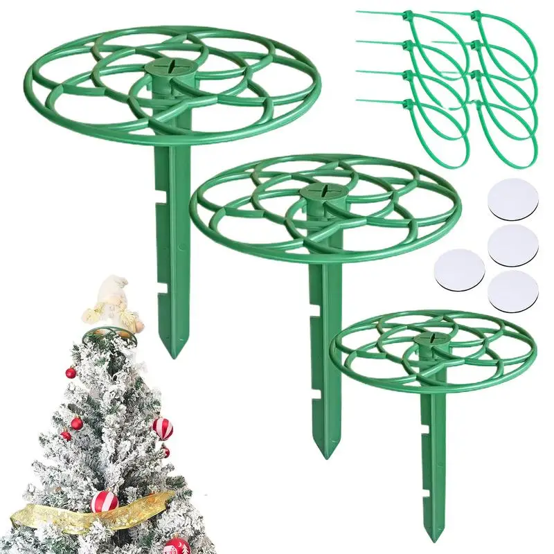 Christmas Tree Topper Stand 3pcs Treetop Decoration Brackets Adjustable Treetop Ornament Stabilizer For Christmas New Year