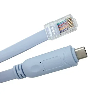 USB C to RJ45 Console Cable RS232 Serial Adapter Router RJ 45 to 8 p8c Converter USB-C Switch Control Cables 1.8M 3M Blue