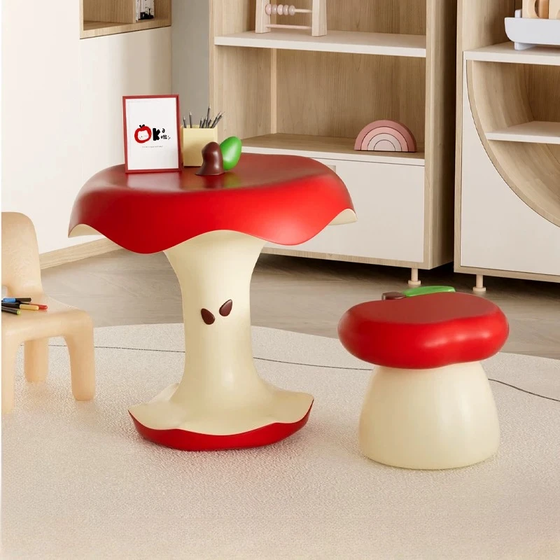 #Home Decor Creative Apple Side Table Minimalist Accent End Table For Living Room Simple Coffee Table mesita de salon Furniture