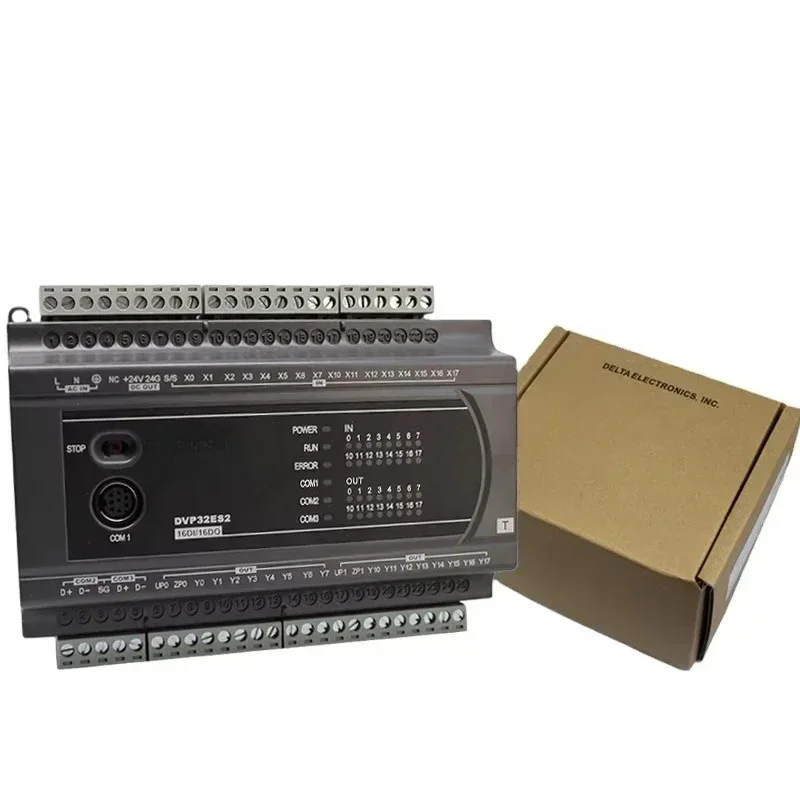 New PLC DVP32ES200T 16DI/16DO NPN/24Vdc/0.5A Digital Amplifier Module Plc Programming Controller DVP