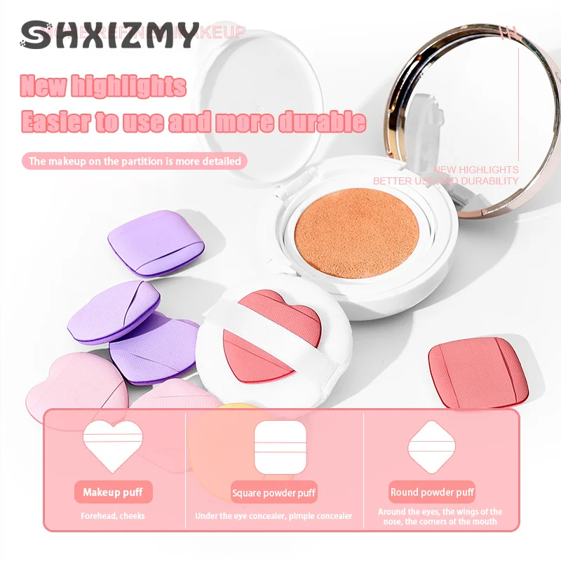 Mini Finger Puff Foundation Concealer Detail Puff Professional Cosmetic Cushion Puff Makeup Tool Face Makeup Sponge Dry And Wet