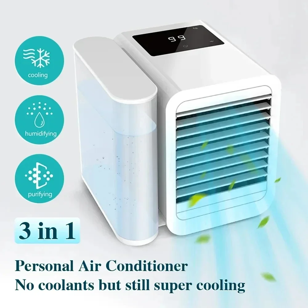 For  Portable Mini Air Conditioner Usb Cooler Fan 1000ml Water Tank Cooling Humidifier For Office Home Mobile Conditioner