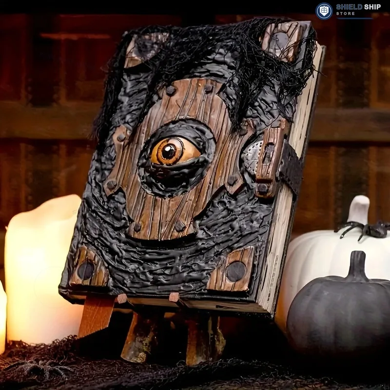 Gruseliges Teufelsauge Halloween-Deko Horror-Buch-Fluch Gotisches Heim-Ornament Gruselige Party-Requisite Bastelzubehör Sammlerstück