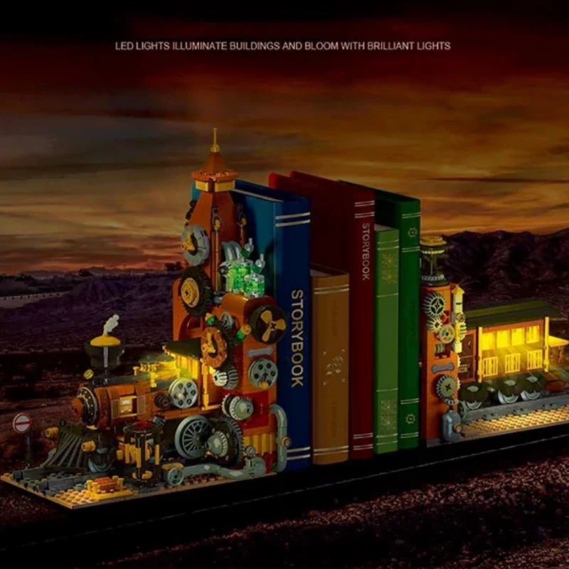 

Retro Steam Train Building Set Build and Display Steampunk Train Bookends Model Practical Gift Idea for Train Enthusiasts lovers