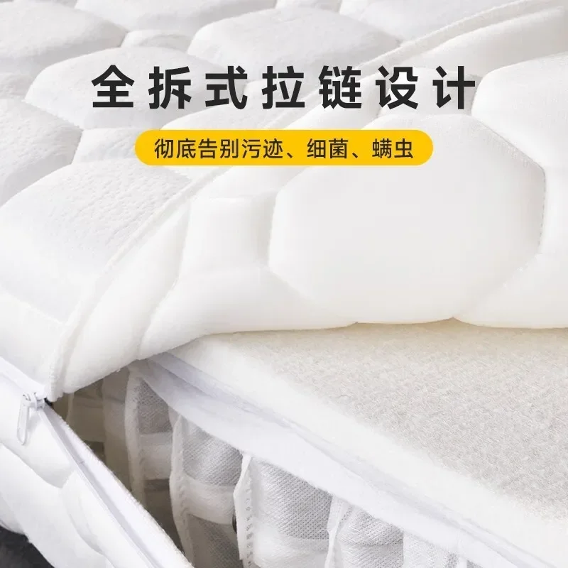 9W海馬型メモリーコットン、独立スプリング完全取り外し可能マットレス、3Dエアファイバー家庭用圧縮ロールベッド