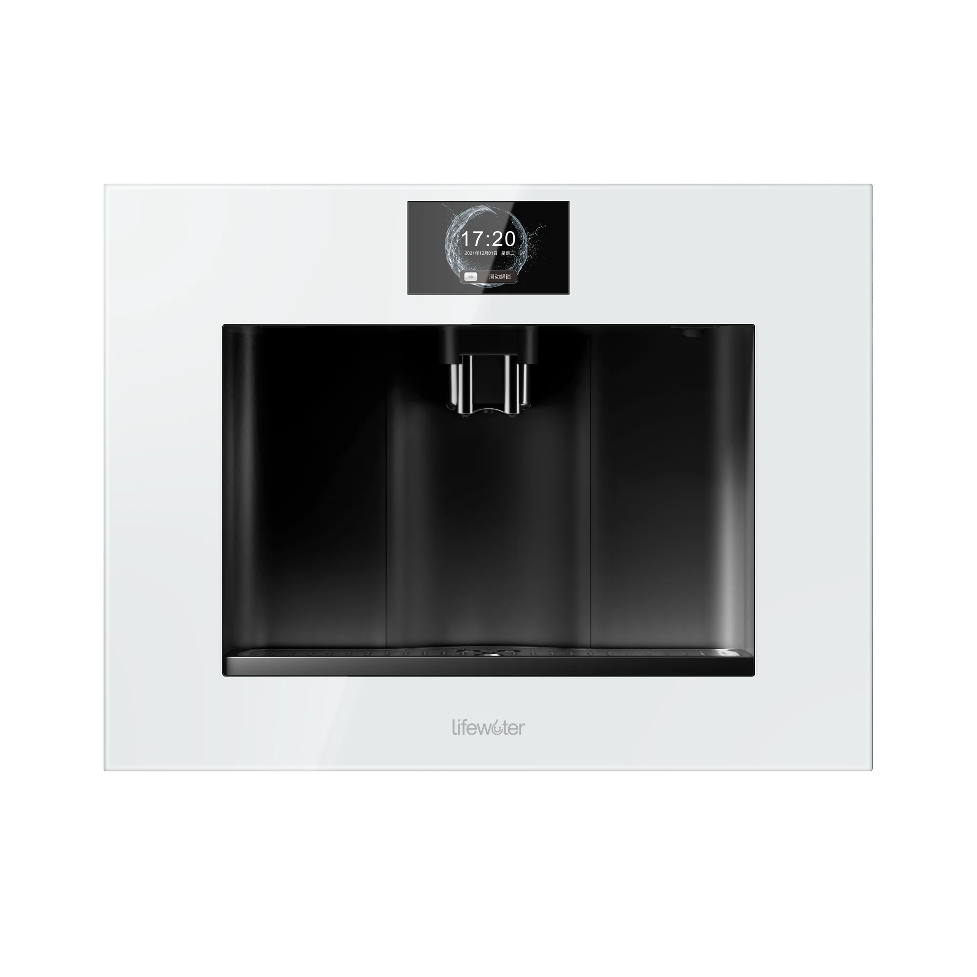 Household and hotel electric stainless steel hot and cold water dispenser with built-in soda dispenser