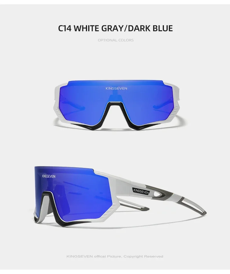 Kings even 3 Linsen Fahrrad Sonnenbrille Männer Frauen MTB Fahrrad Brille Qualität Anti-UV polarisierte große Rahmen Angeln Fahrrad brille – Detail 20