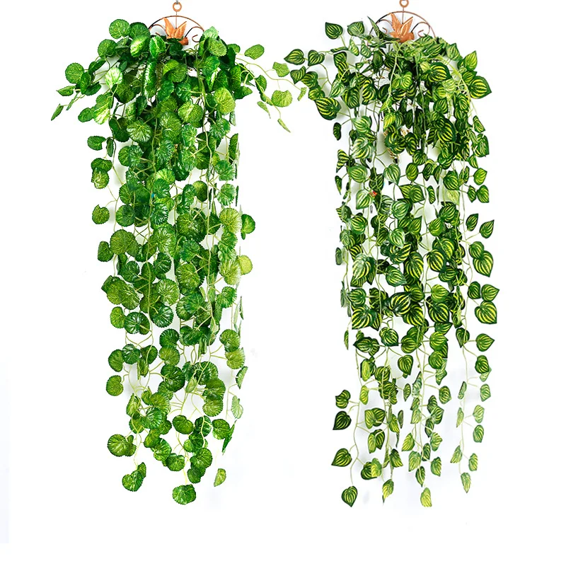 90cm Artificial Green Plant Vine Ivy Simulation Vine Home Garden Decoration Shade Strip Decoration Fake Vine