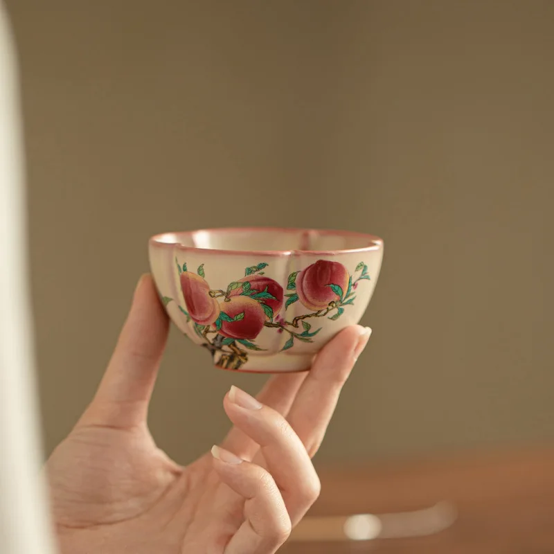 

Chinese Handmade White Porcelain Teacup Travel Portable Tea Bowl Home Boutique Tea Set Accessories Master Cup Personal Cup