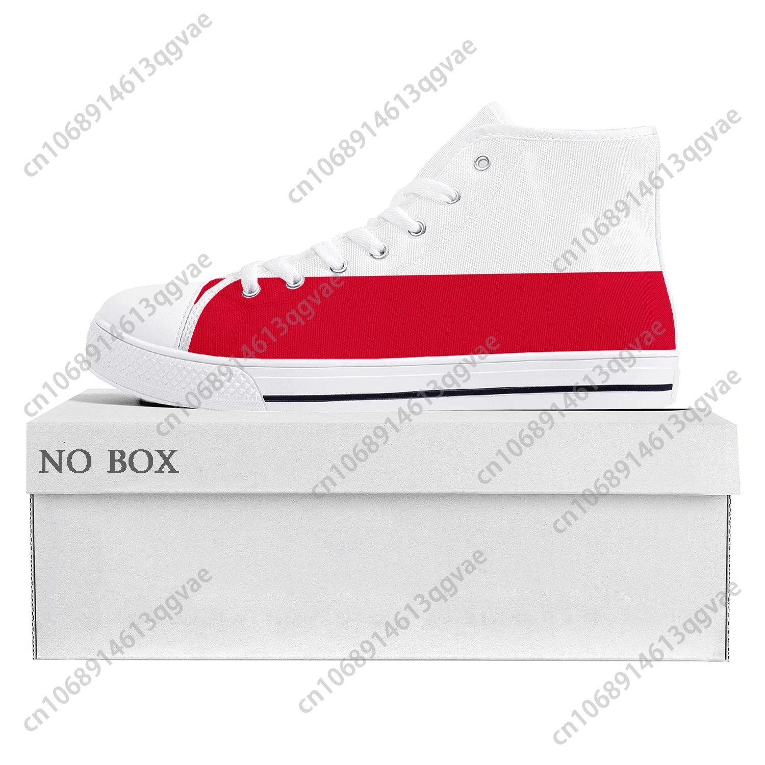 Polish Flag High Top High Quality Sneakers Mens Womens Teenager Canvas Sneaker Poland Casual Couple Shoes Custom Shoe