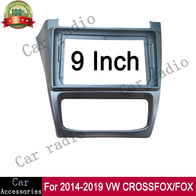 2 قطعة 9 بوصة ل 2014-2019 VW Crossfox/Spacecross إطار راديو السيارة أندرويد إطار ستيريو لاعب رئيس وحدة فآسيا داش غطاء لوحي