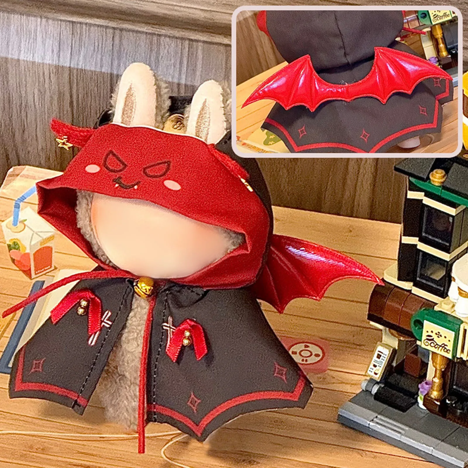 Pakaian Pakaian Boneka Mewah Mini Lucu Hanya Aksesori Pakaian untuk Boneka Labubu 17Cm Set Halloween Hadiah Anak-anak DIY