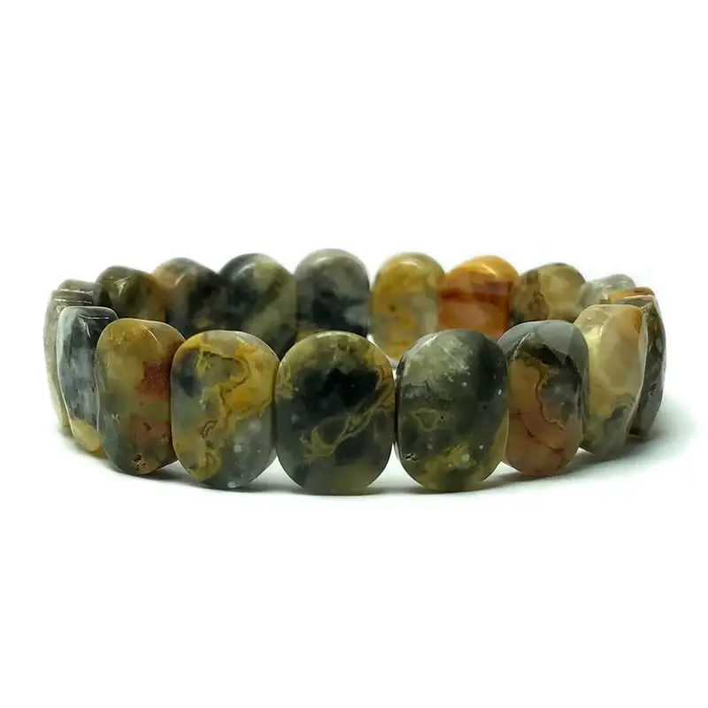 Mehrflächige Perlen 10x14mm Armband Naturstein Armband Achat Obsidian Kristall Quarz Einfaches Armband Geburtstag Weihnachten Geschenk – Detail 5