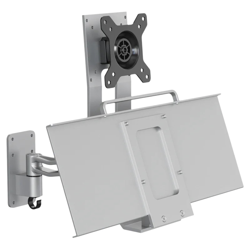 Aluminum Alloy LED LCD Keyboard Wall Mount Hospital Use 75*75mm/100*100mm VESA TV Mounts & Carts