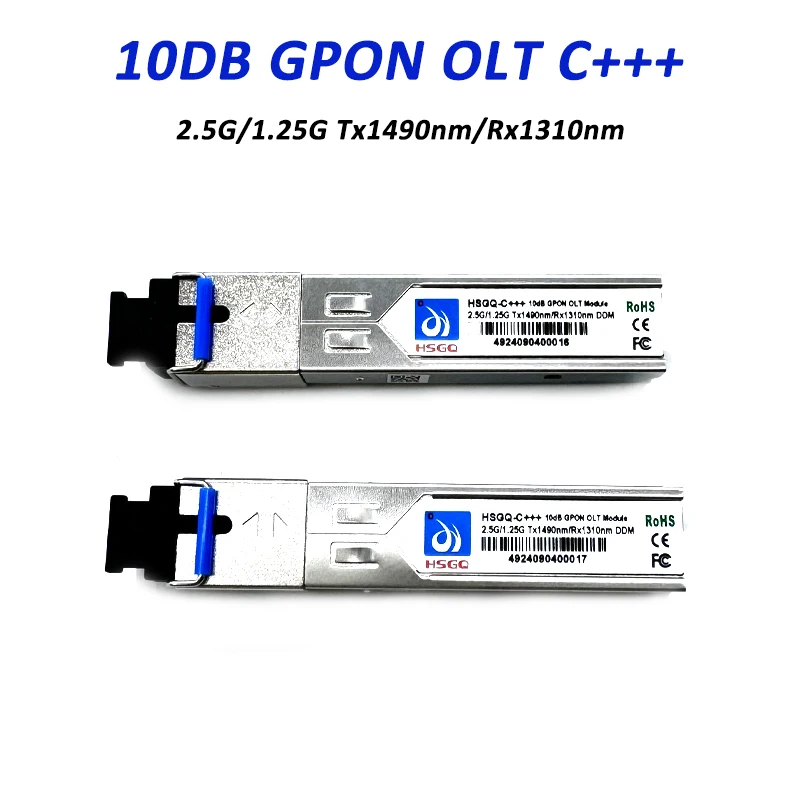 

SFP 10dB Optical Fiber Module GPON OLT C+++ SFP Tx1490/Rx1310nm SFP GPON OLT C+++ Modules 10dB Transceiver SC Connector