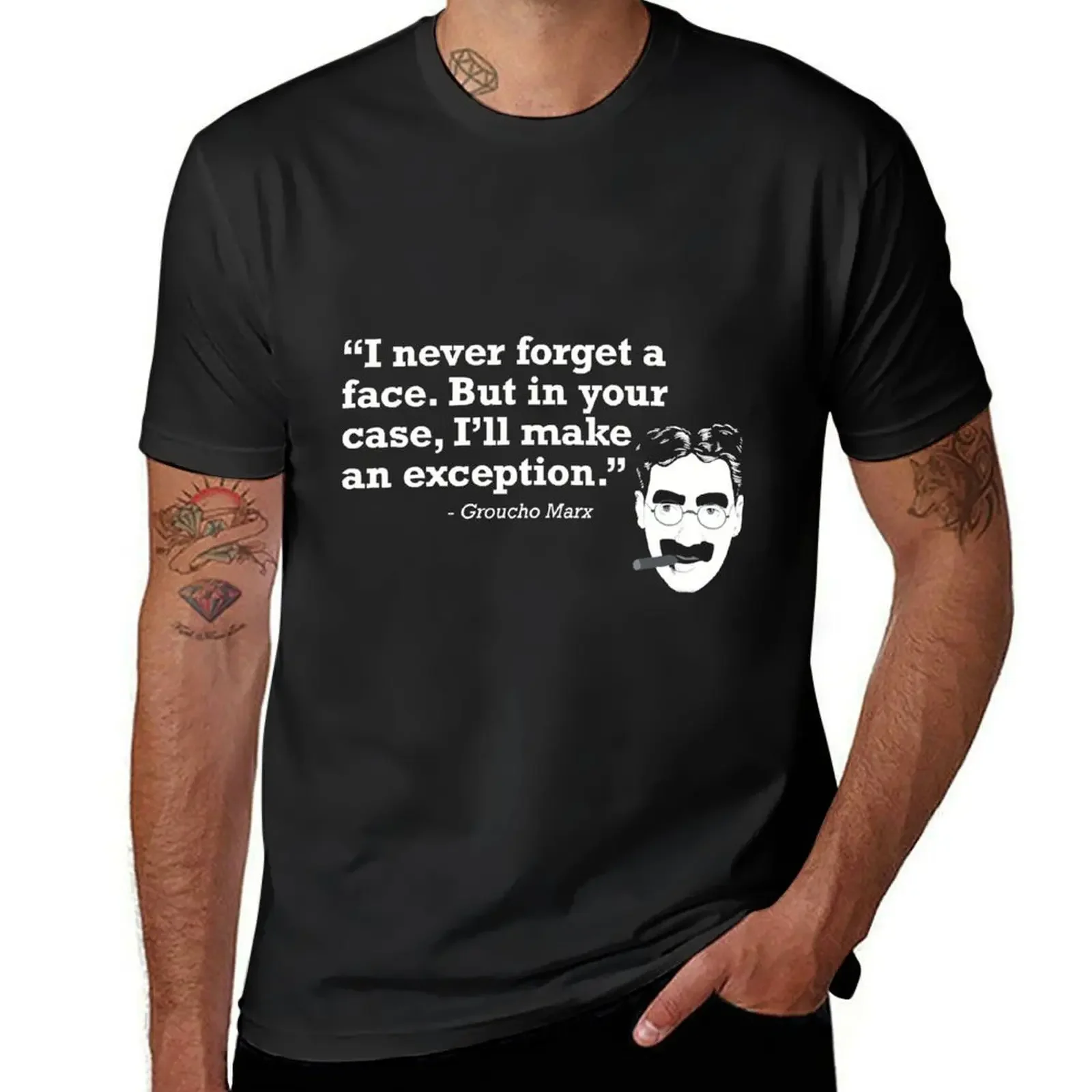 Groucho Quote T-Shirt cute tops customs vintage graphic tee kawaii clothes mens cotton t shirts