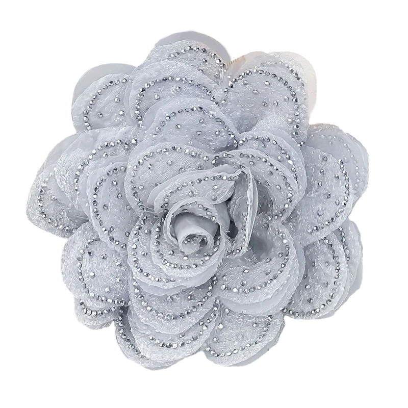 652F Flower Lapel Pin Fashion Flower Brooches Funtional Clothing Fastener Stylish Dress Clip Suitable for Everyday Wear