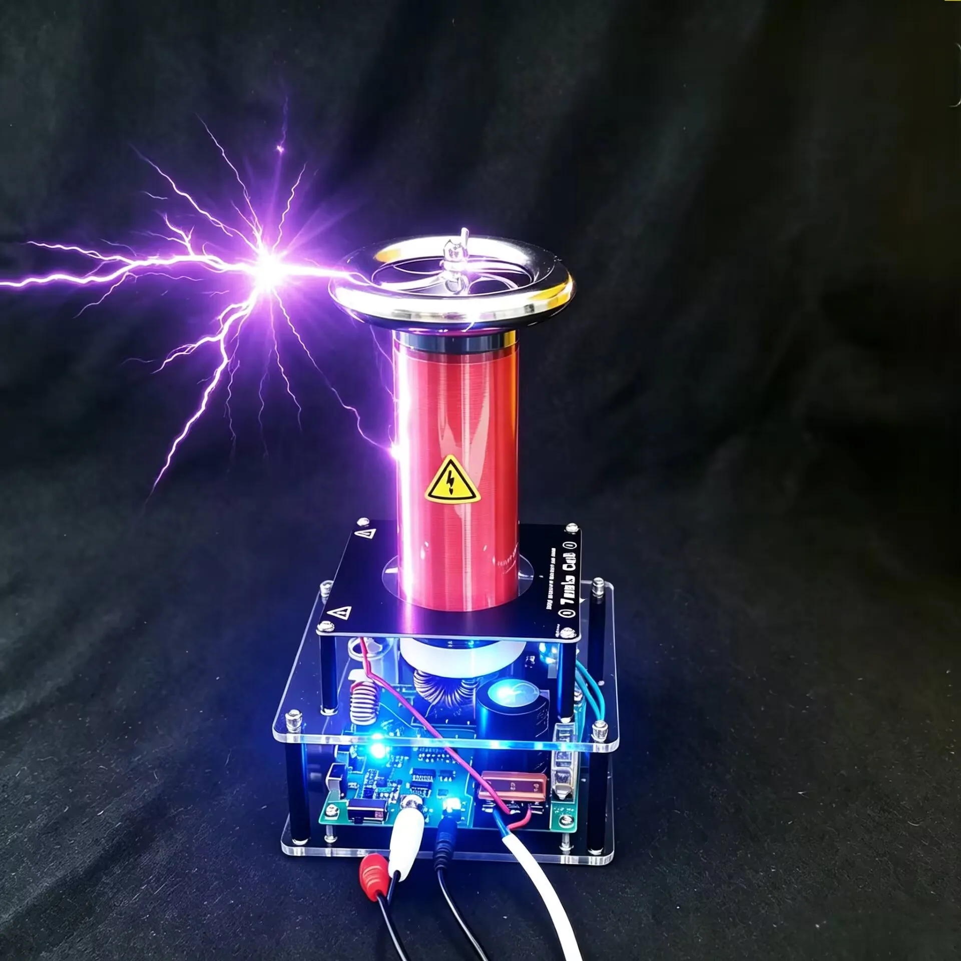 Entry Tesla Coil Desktop SSTC Solid State Tesla Coil 10CM Artificial Lightning Finished Machine