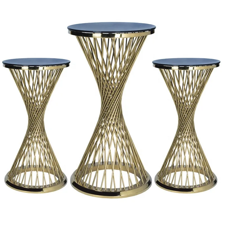 Creative metal flower stand simple cafe sofa indoor flower stand stainless steel glass shelf