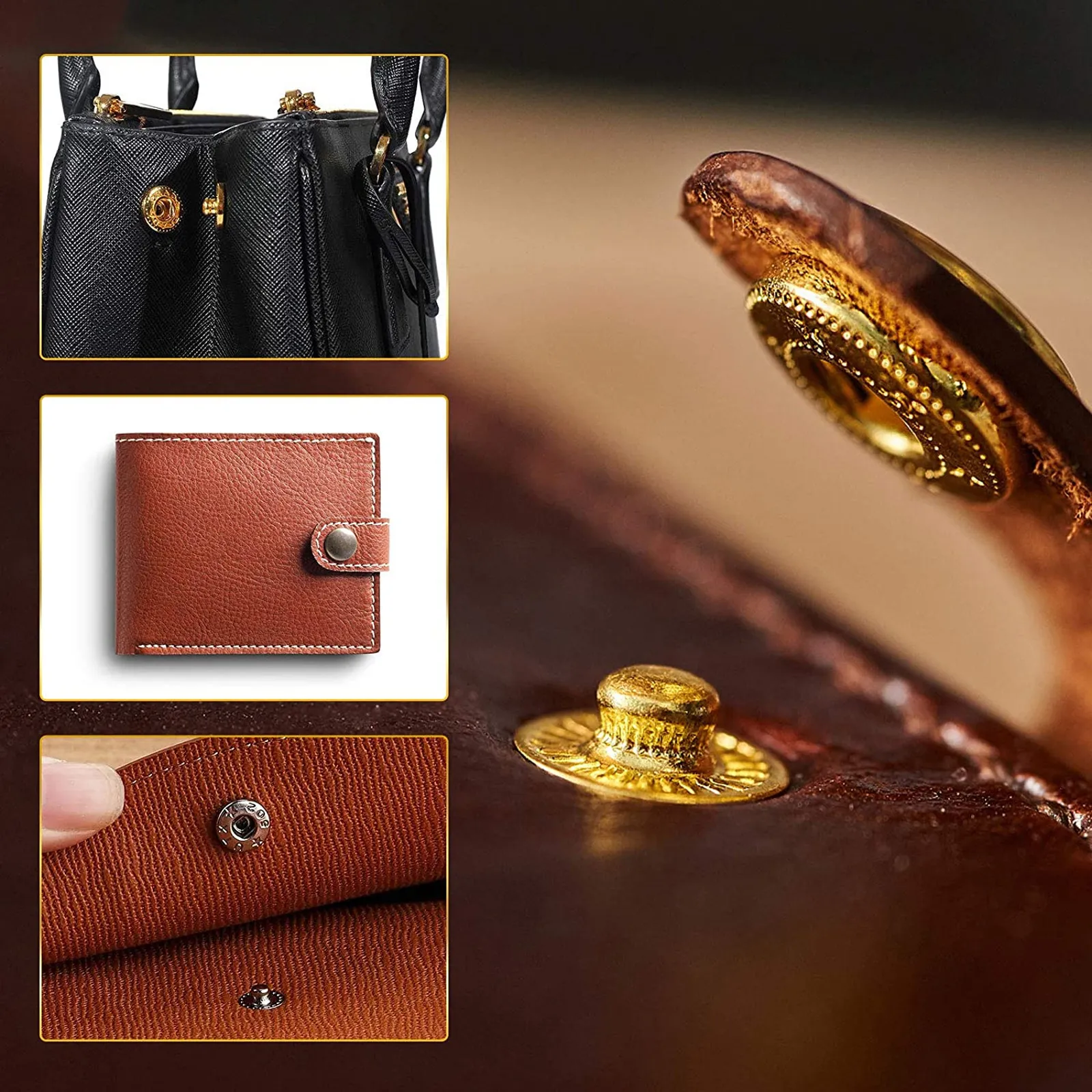 

Набор кнопок-защелок (1 комплект) с коробкой для хранения, для рукоделия, сумок, одежды, аксессуары для замены, набор кнопок для самостоятельного изготовления