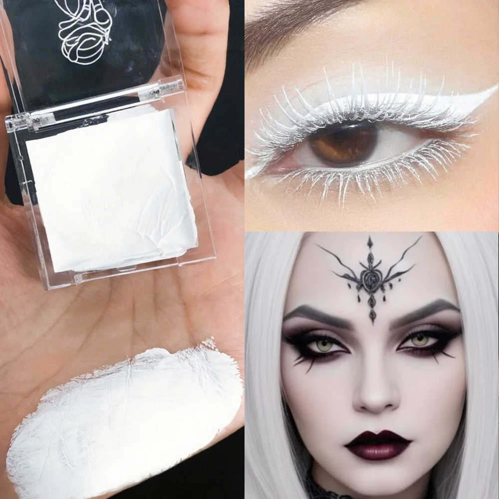 Matte Light White Liquid Foundation Cream Full Coverage Long-Lasting Black&White Cosplay Festival Makeup For All Skin Types_voghion.com