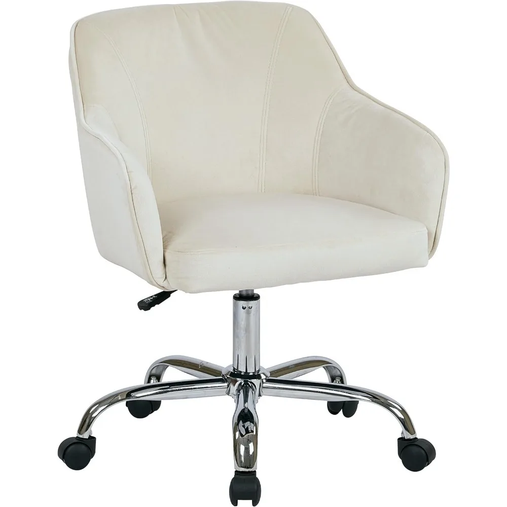 

OSP Home Furnishings Bristol Adjustable Extra Plush Swivel Home Office Task Chair with Polished Chrome Base