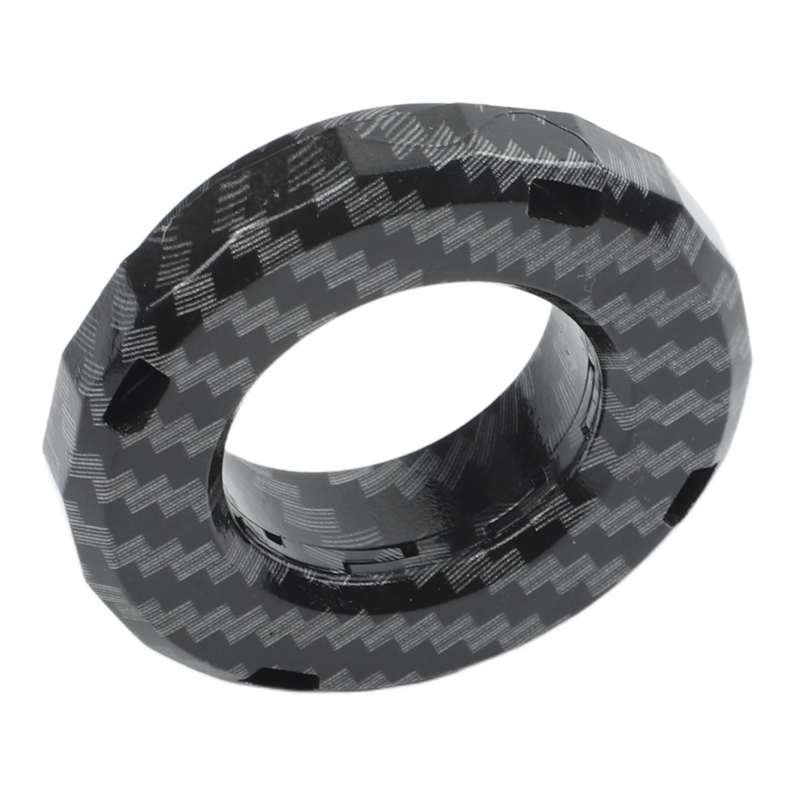 5x5cm Kohlefaser-Schutzabdeckung für Drehstart-Zündschalter, Einknopf-Motorstart-Stopp-Knopf-Abdeckung, Ersatzteil – Detail 6