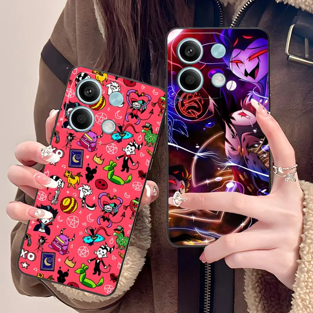 H-Helluva Boss حافظة هاتف محمول لـ POCO M6 M5 M4 M3 X7 X6 X5 X4 X3 F6 F5 F4 Pro GT 5G طباعة ملونة واقية فاخرة جميلة