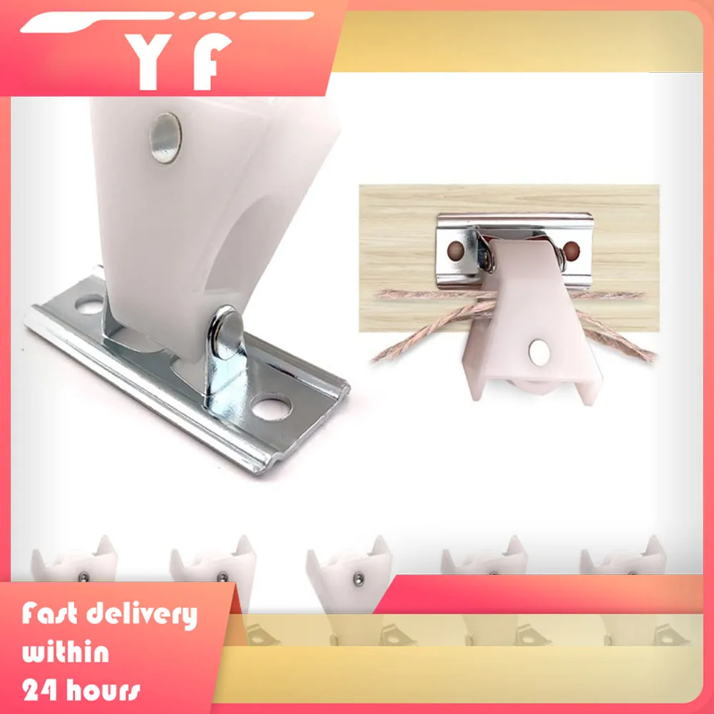 

6-Piece Set Of Curtain Pulleys Roman Blind Accessories Curtain Pulley Metal And Plastic For SURFACE With Two Screws