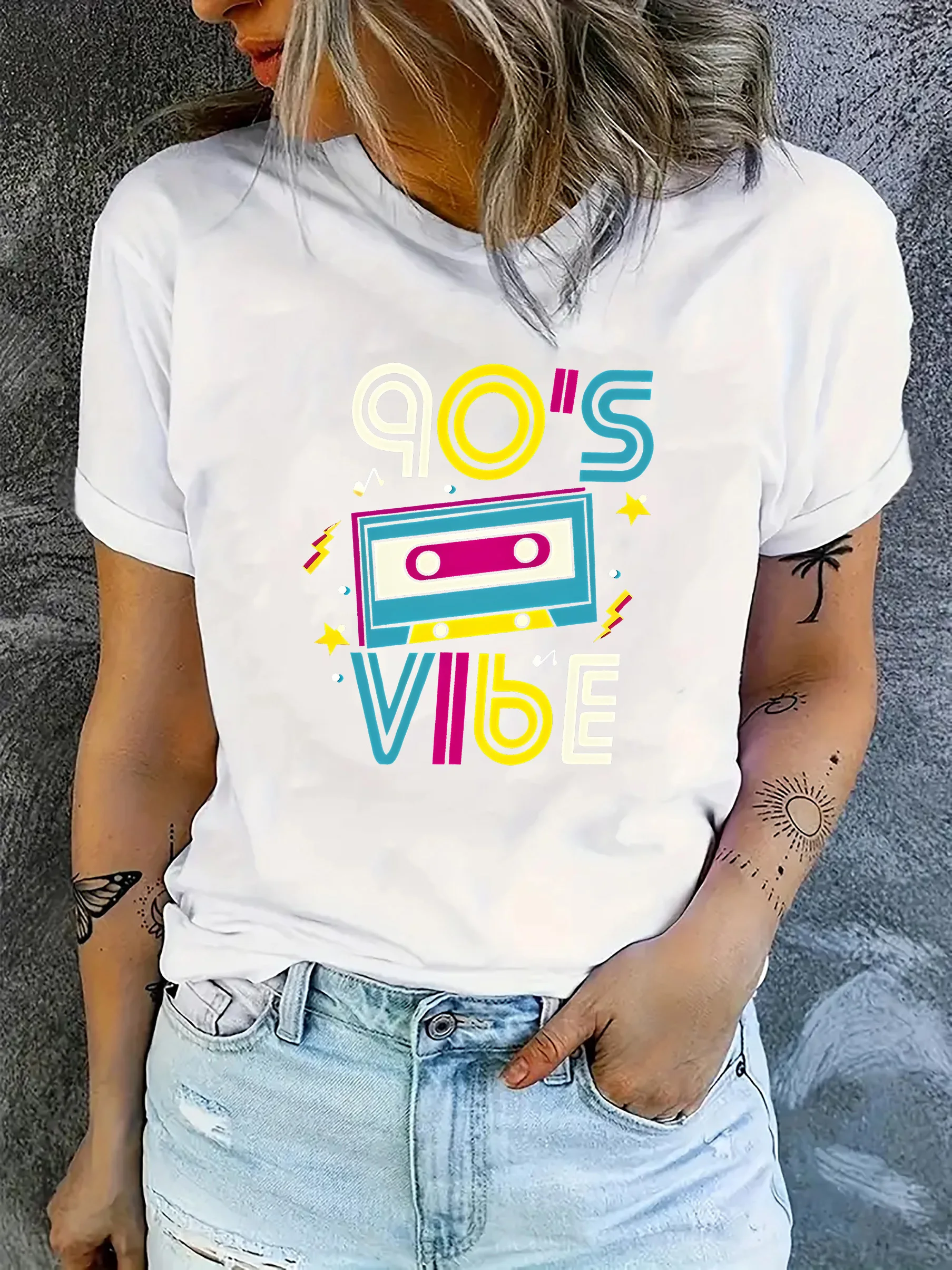 

2025 Новая повседневная рубашка унисекс с буквенным узором и принтом уличной моды, трендовая рубашка из чистого хлопка с короткими рукавами и круглым вырезом