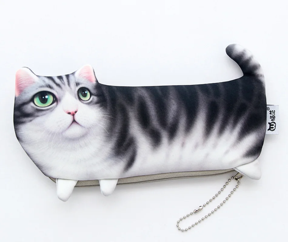 Cartoon Creative Cat Pencil Bag Storage Case for Kids Stationery Office School Supplies Escolar Papelaria image 6