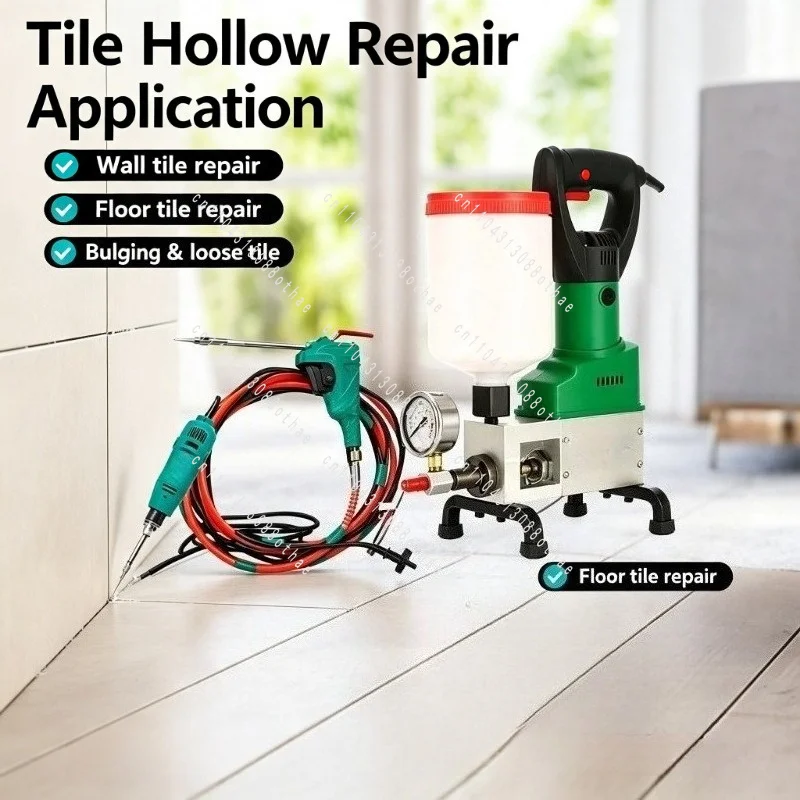 for Hollow Tile Marble Stone Wall Repair Grouting Device Complete Construction Tool High‑Pressure Tile Grouting Injector Machine