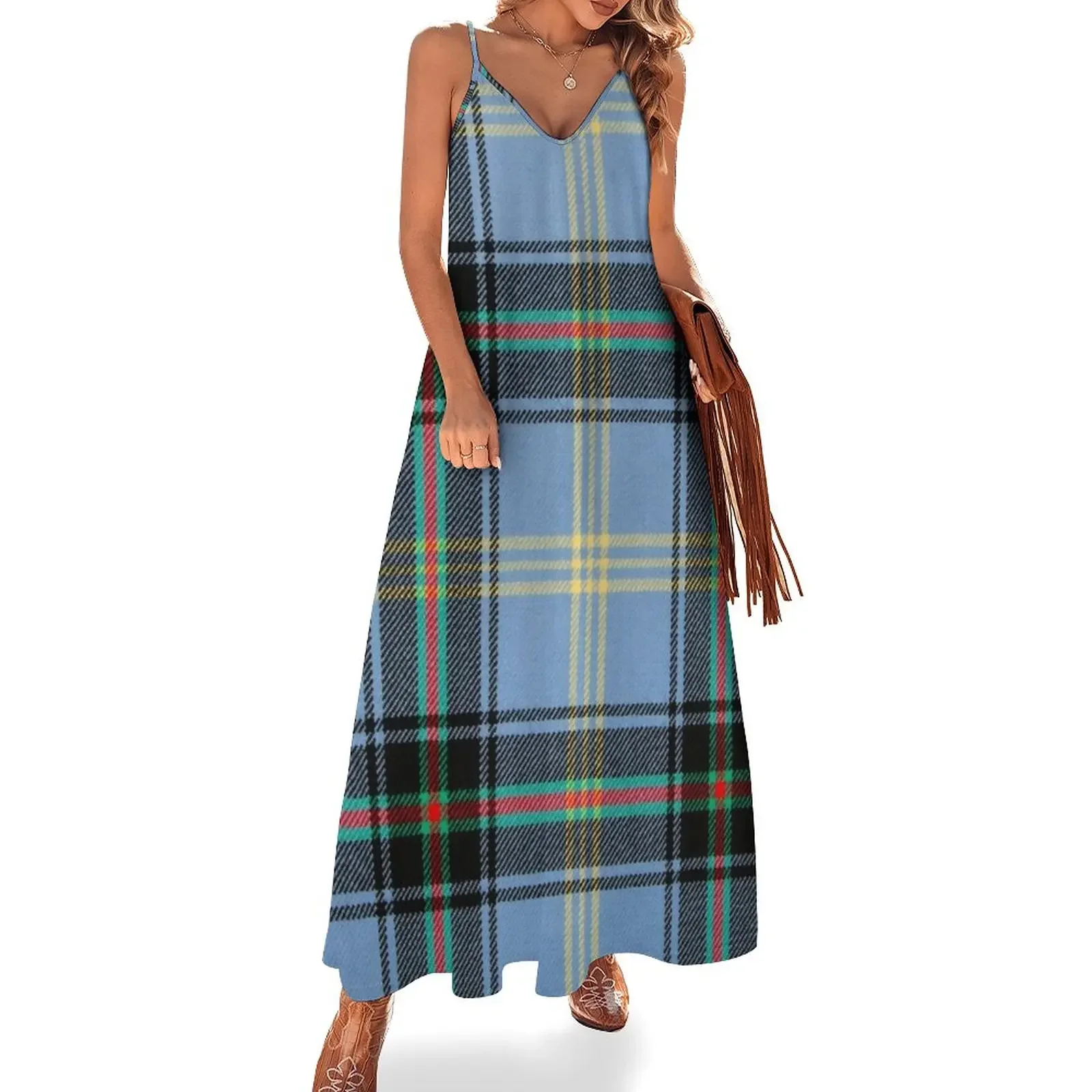 

BELL OF THE BORDERS TARTAN Sleeveless Dress summer dresses women 2024 Summer women's clothing evening dress ladies Long dresses