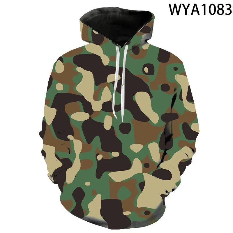 

Men's Winter New Children 3d Hoodies Military Camouflage Print Sweatshirt Casual Boy Girl Kids Cool Streetwear Hooded Pullover