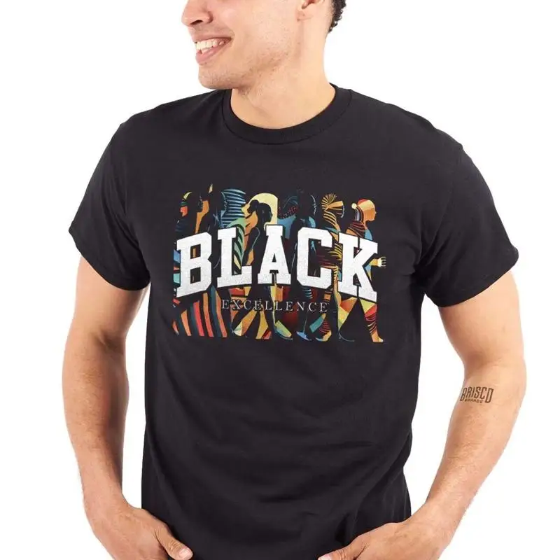 تي شيرت Cool Black Excellence Pride History Month للسيدات أو الرجال بياقة دائرية