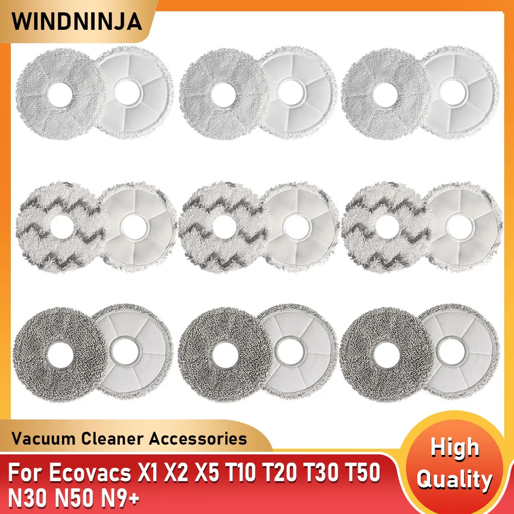

Сменная моющаяся насадка для роботов-пылесосов Ecovacs X1, X2, X5, T10, T20, T30, T50, N30, N50, N9+ (многоразовая, моющаяся)