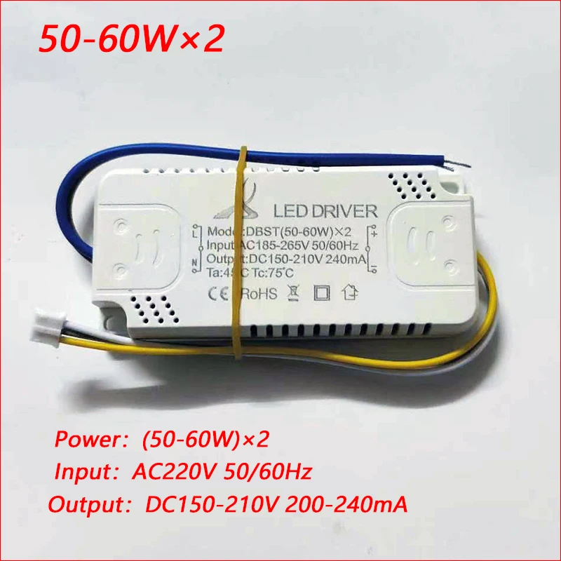 LED Driver 3 colors Adapter For LED Lighting AC220V Non-Isolating Transformer For LED Ceiling Light 18-40W/40-50W/50-60W