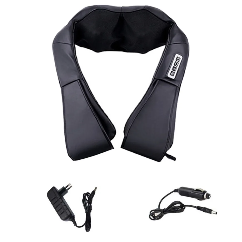 

Удобный электрический массажер из искусственной кожи, многофункциональный массажер для шеи с подогревом, U-образный инфракрасный массажер для разминания спины