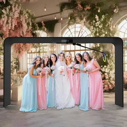 Sky Photo Booth Hold 7-15ppl Overhead 360 Photo Booth with Ring Light for Wedding Party Event